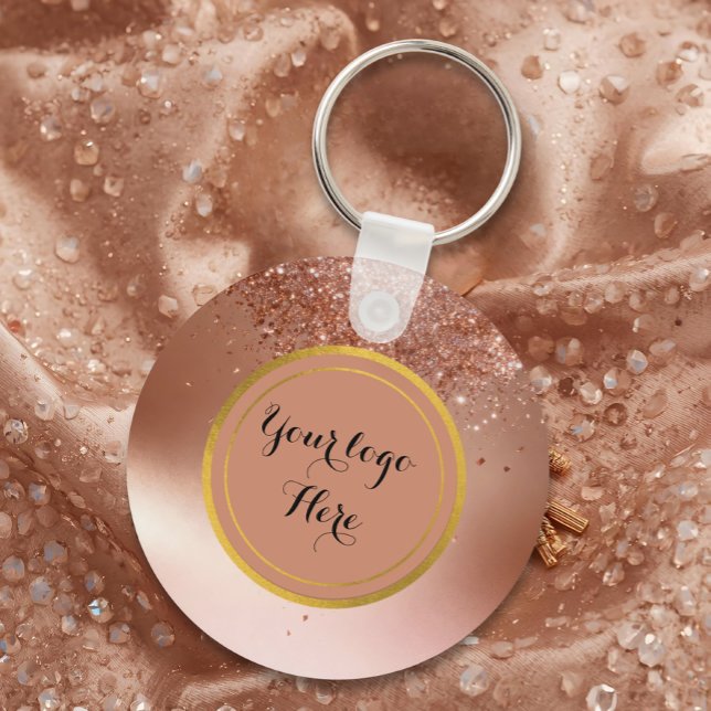 Porte-clés Double sided Logo QR Code floral keychain (Créateur téléchargé)