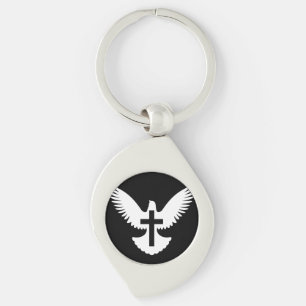 Porte-clés Dove avec croix
