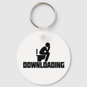 Porte-clés Downloading - Funny Toilet Pooping 