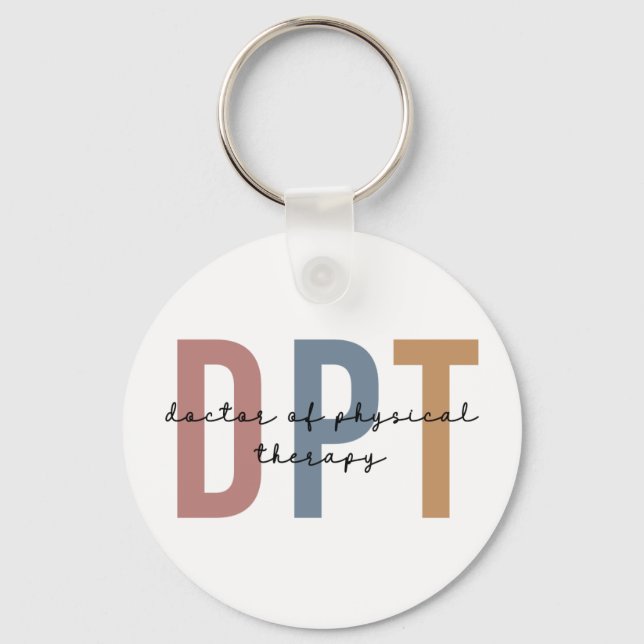 Porte-clés DPT Docteur en physiothérapie (Recto)