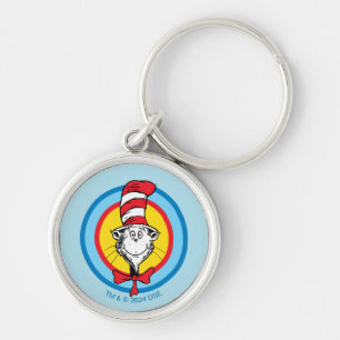 Porte-clés Dr. Seuss   Graphisme de tête de Chat dans le Chap