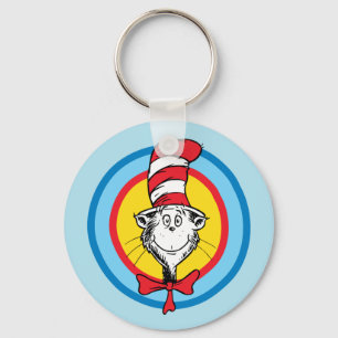 Porte-clés Dr. Seuss   Graphisme de tête de Chat dans le Chap