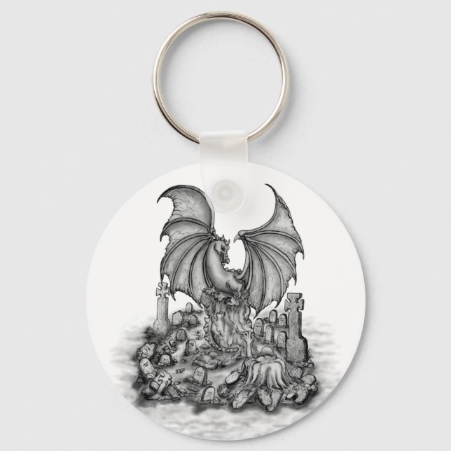 Porte-clés Dragon avec Zombie (Recto)