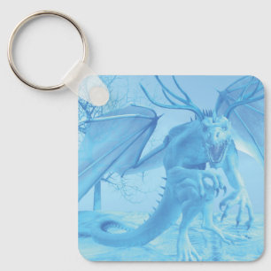 Porte-clés Dragon de glace avec bois