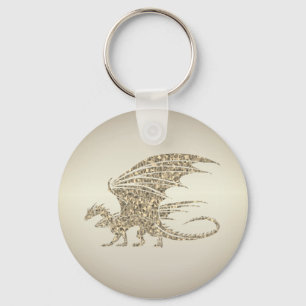 Porte-clés Dragon de mosaïque Extraordinaire Golden