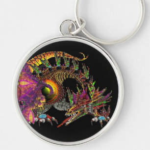 Porte-clés Dragon d'or Imaginaire DRAGO en noir