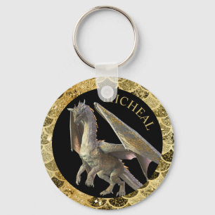 Porte-clés Dragon d'or personnalisé