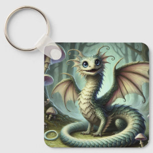 Porte-clés Dragon Jabberwocky Cute Imaginaire Créature Art