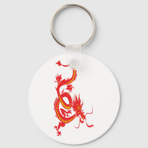 Porte-clés Dragon rouge/Nouvel An chinois