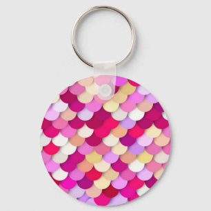 Porte-clés "Dragon Scales" - magenta, rose et or