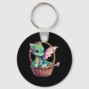 Porte-clés Dragon vert mignon Oeufs de chasse de Pâques Oeufs