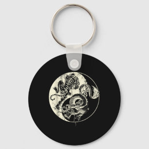 Porte-clés Dragon Vs Tiger Tattoo ! Yin Et Yang Beast Combigh