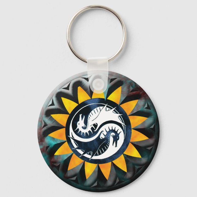 Porte-clés Dragon Yin Yang (Recto)
