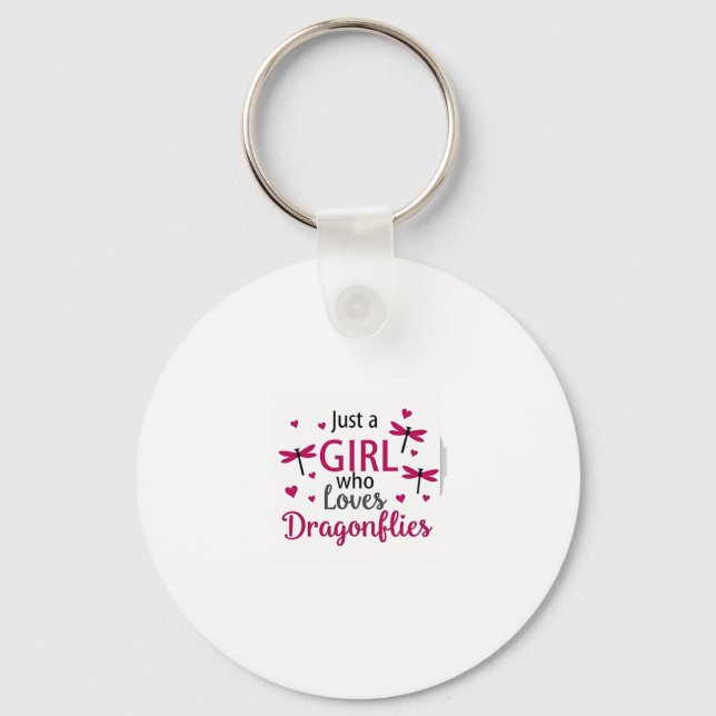 Porte-clés Dragonfly Just A Girl Who Loves Dragonflies T-Shir (Recto)