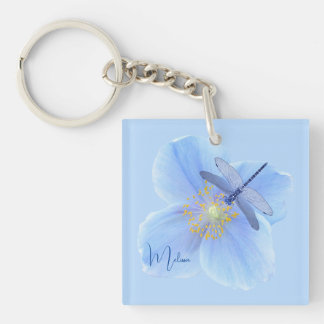Porte-clés Dragonfly on Blue Poppy Clavier Porte - clé