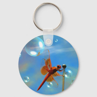 Porte-clés Dragonfly rouge transparent