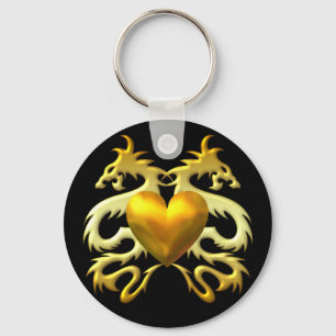 PORTE-CLÉS DRAGONS DE COEUR D'OR