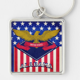 Porte-clés Drapeau Alabama USA