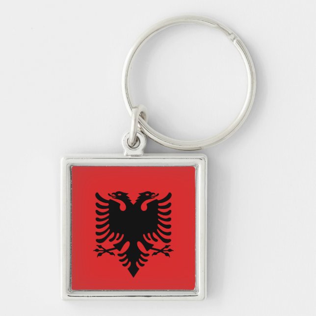 Porte-clés Drapeau albanais et vacances en Albanie, voyage /s (Devant)