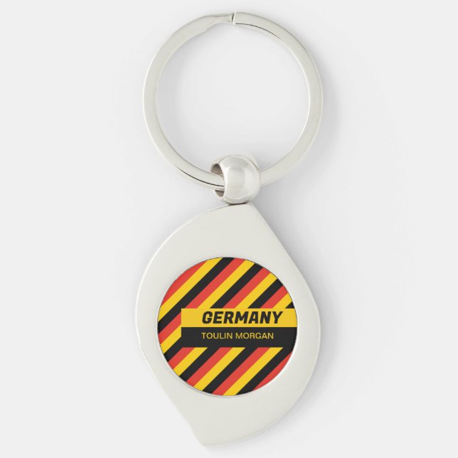 Porte-clés Drapeau allemand personnalisé (Devant)