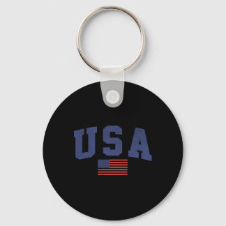 Porte-clés Drapeau américain 4 juillet Americana Bold Blue