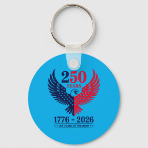Porte-clés Drapeau américain à l'aigle 250 ans 250e anniversa
