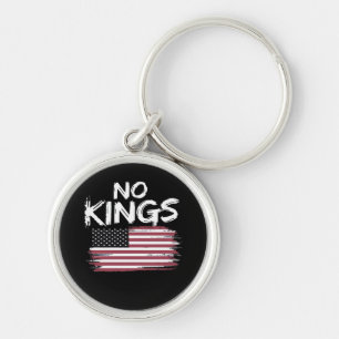 Porte-clés Drapeau Américain à l'Envers en Distresse No Kings