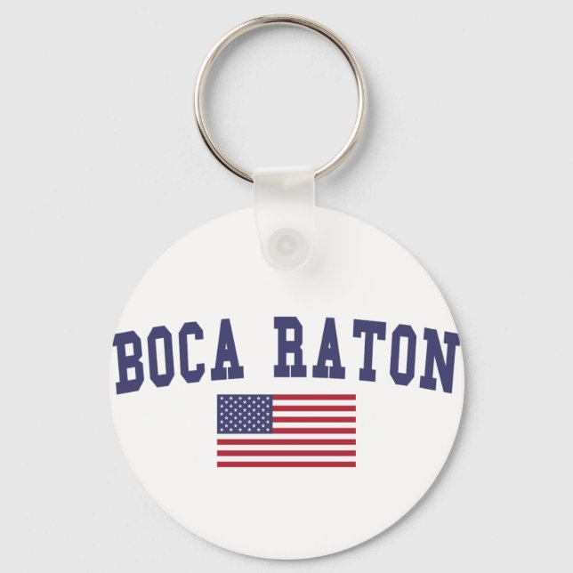 Porte-clés Drapeau américain Boca Raton (Recto)