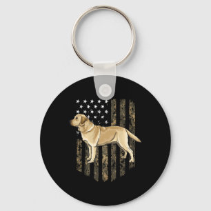 Porte-clés Drapeau américain camouflage Labrador Retriever ja