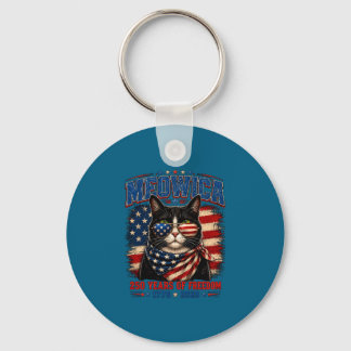 Porte-clés Drapeau américain chat patriotique 250e anniversai