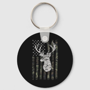 Porte-clés Drapeau américain de chasse aux cerfs