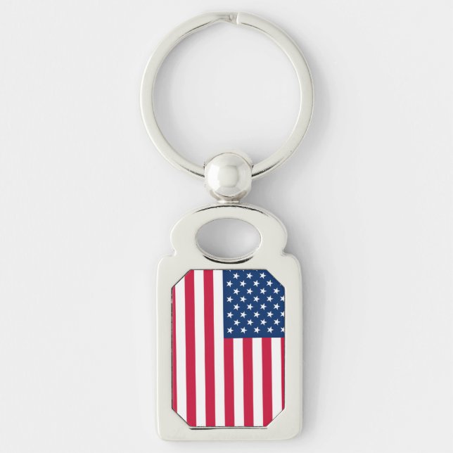 Porte-clés Drapeau américain - États-Unis d'Amérique - Patrio (Devant)