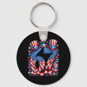 Porte-clés Drapeau américain festif 67 Meme Usa