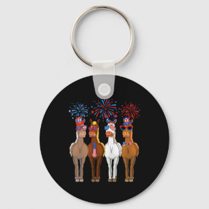 Porte-clés Drapeau américain patriotique drôle 4 juillet chev