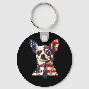 Porte-clés Drapeau américain patriotique Usa 4 juillet États-