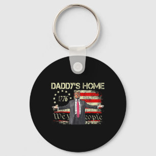 Porte-clés Drapeau américain Trump 2024 Daddys Accueil Nous L