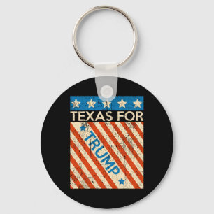 Porte-clés Drapeau américain Trump Réélection 2024 Texas Trum