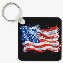 Drapeau américain USA Aquarelle 4 juillet