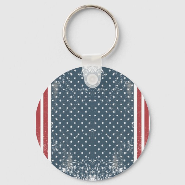 Porte-clés drapeau américain vertical (Recto)