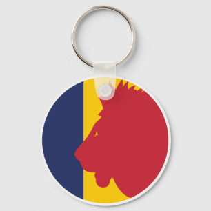 Porte-clés Drapeau animal national tchadien Lion