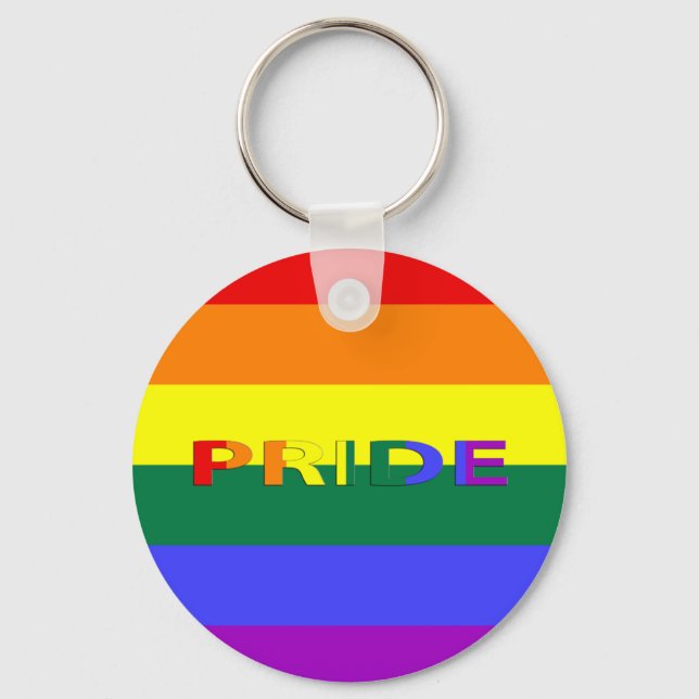 Porte-clés Drapeau arc-en-ciel LGBT Pride (Recto)