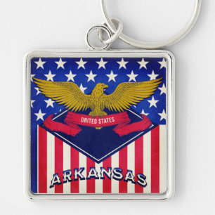 Porte-clés Drapeau Arkansas USA