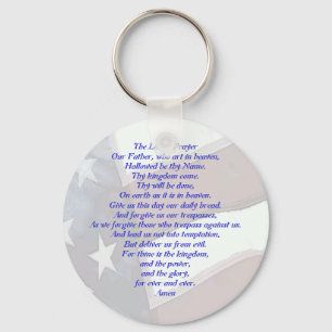 Porte-clés Drapeau avec Prayer de seigneur