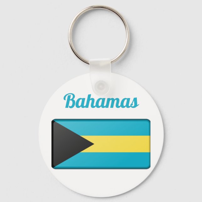 Porte-clés Drapeau Bahamas (Recto)