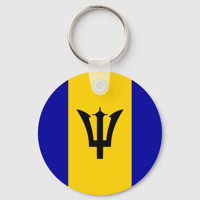 Porte-clés Drapeau Barbade (Recto)