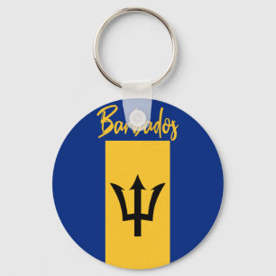 Porte-clés Drapeau barbadien Bajan Caraïbes