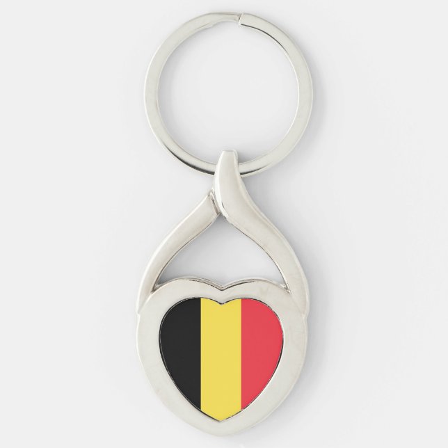Porte-clés drapeau belge patriotique (Devant)