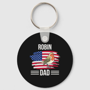 Porte-clés Drapeau Bird Us 4 juillet Fête des pères Robin Pap