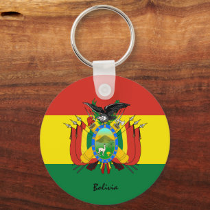 Porte-clés Drapeau bolivien & vacances en Bolivie, patriotes 