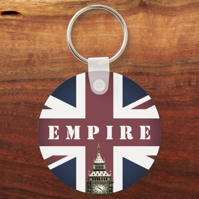 Porte-clés Drapeau britannique, Royaume-Uni, Empire, Big Ben  (Recto)
